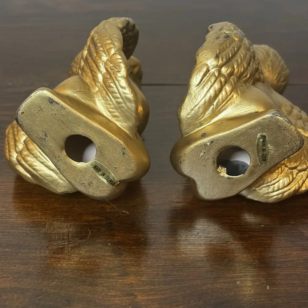 Vintage Angel Praying Gold Tone 2 Cherubs Made Taiwan 4.5